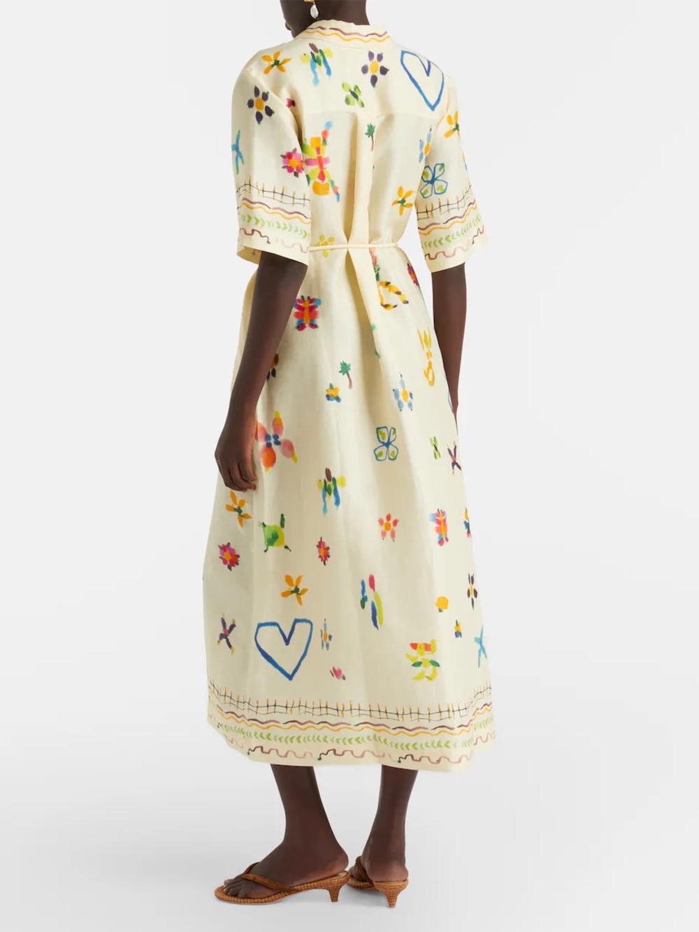 Alemais Sidi floral linen-blend shirt dress, US2 - Picture 9 of 11